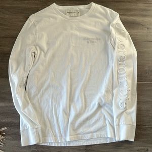 Abercrombie & Fitch White Long Sleeve Tee